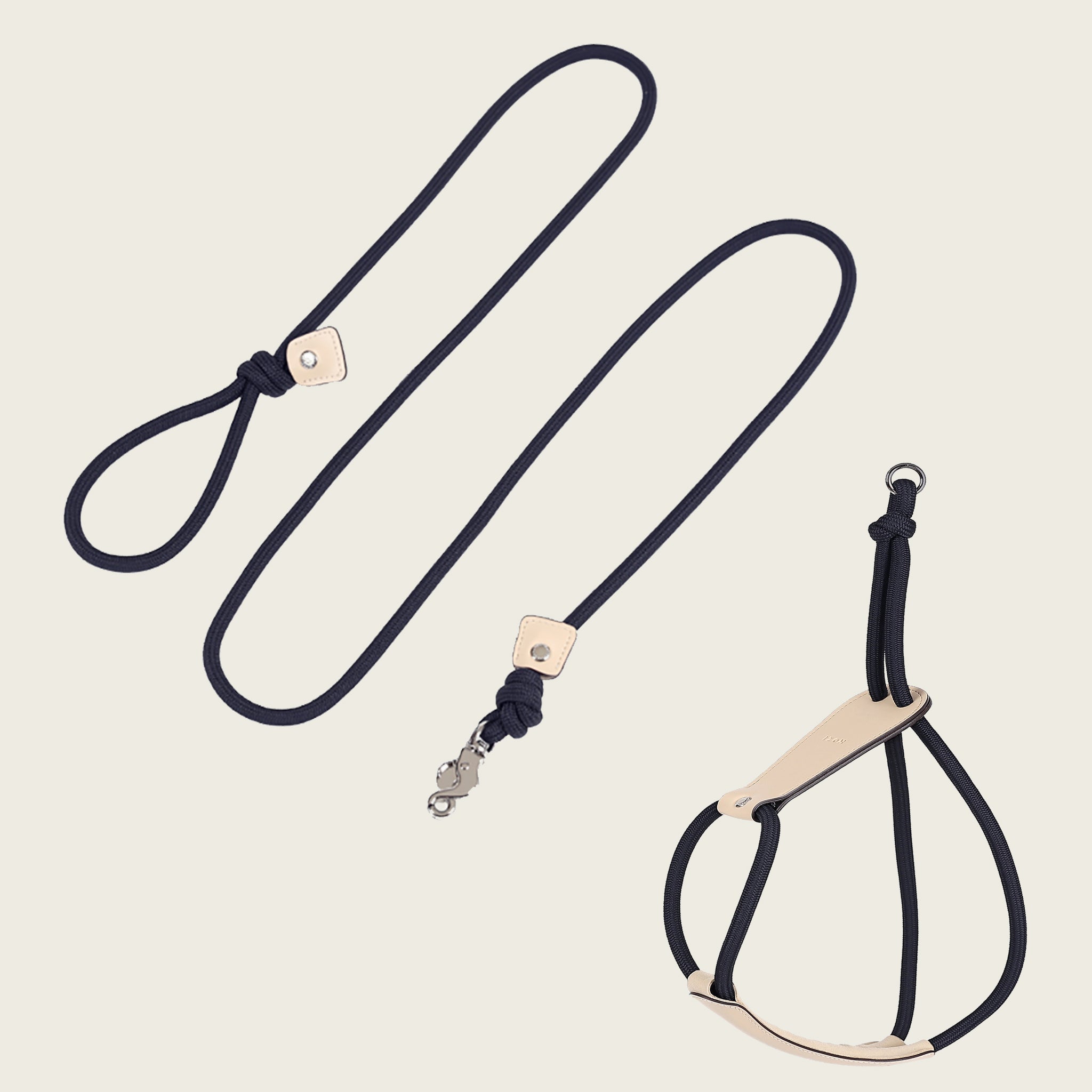 Essential Leash + Essential Harness - Navy – hozi